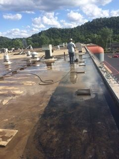 Before & During 44,000 sqft Commercial Roofing in Athens, OH (6)